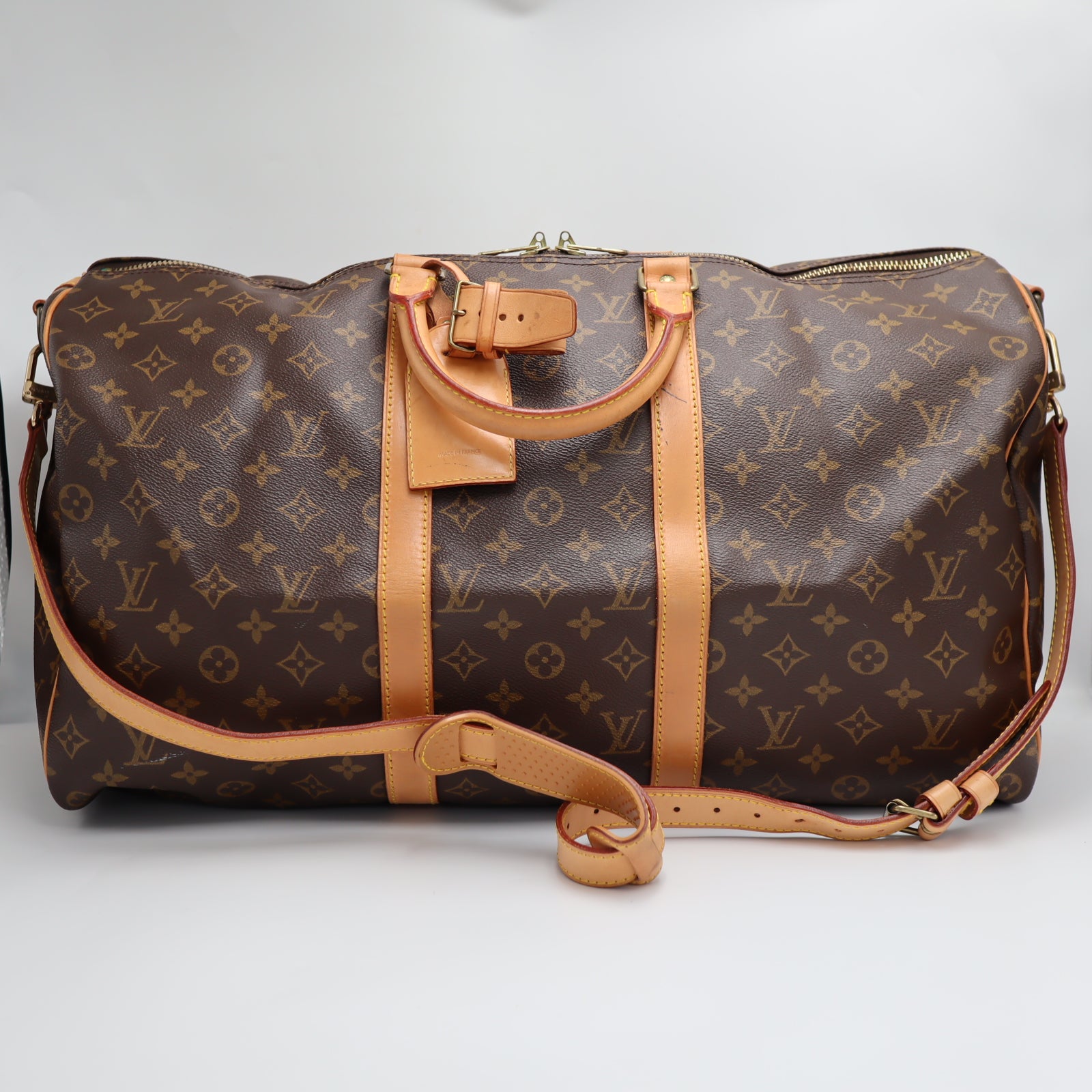 Pre-Owned #25477 Louis Vuitton Monogram Keepall Bandriere50 Travel 