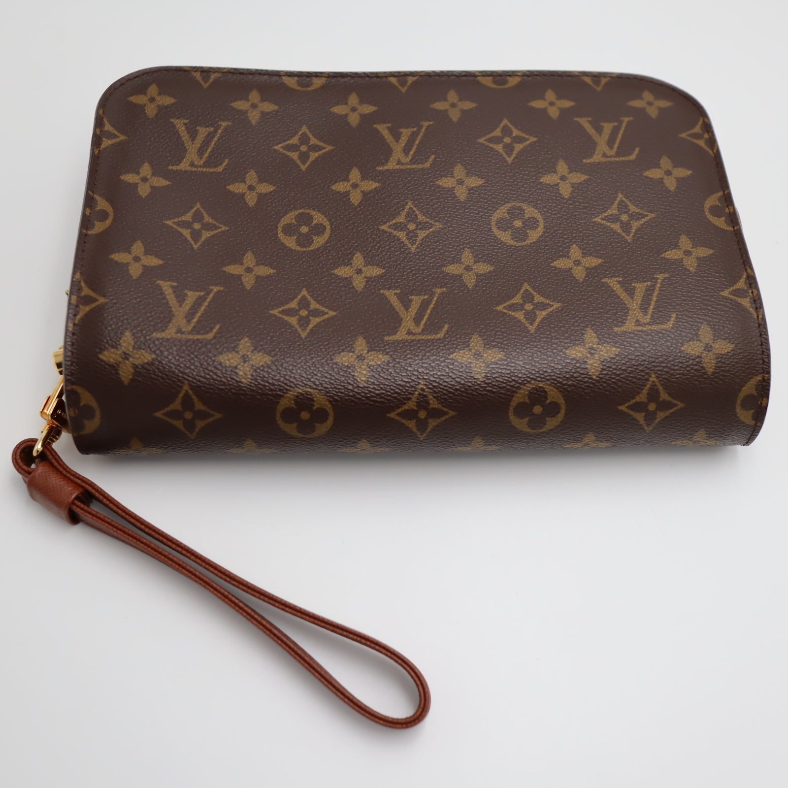 Pre-owned #2229 Louis Vuitton Monogram Orsay Clutch Hand Bag Purse 