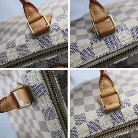 Pre-owned Louis Vuitton Azur#17851 Damier Speedy 25 Handbag N41534