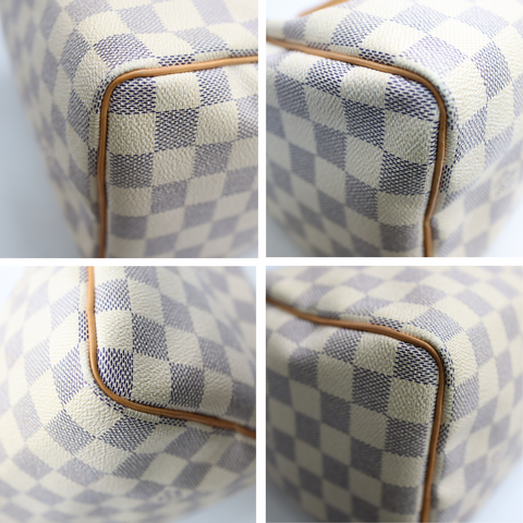 Pre-owned Louis Vuitton Azur#17851 Damier Speedy 25 Handbag N41534