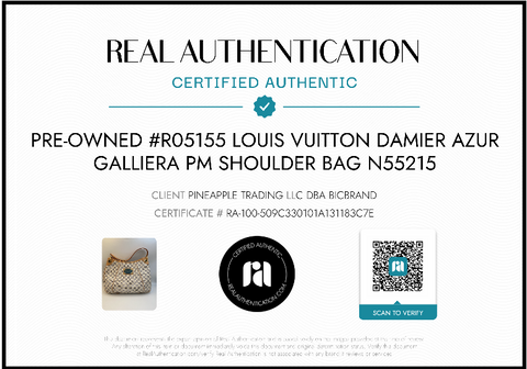 Pre-Owned #R05155 #BP53920 Louis Vuitton Damier Azur Galliera PM   Louis Vuitton Monogram Viva Cite MM shoulder Hand bag M51164