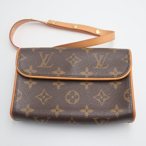 Pre-Owned #71419 Louis Vuitton Monogram Pochette Florentine Clutch bag  waist belt XS M51855