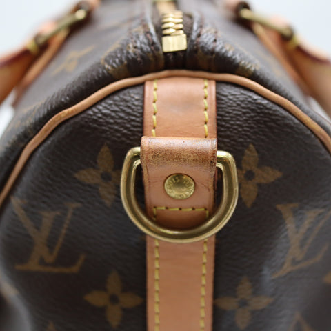 Pre-Owned #8923 Louis Vuitton Monogram Speedy Bandouliere 25 Handbag Brown M40390