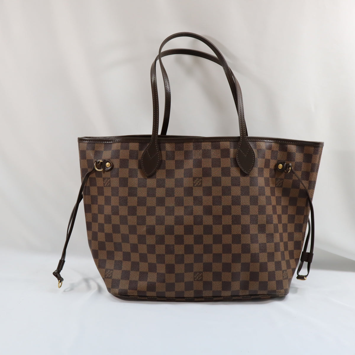 Pre-Owned #BPALAN06161 Louis Vuitton Damier Ebene Neverfull MM Tote Bag N51105