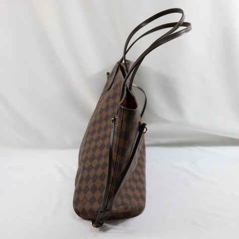 Pre-Owned #BPALAN06161 Louis Vuitton Damier Ebene Neverfull MM Tote Bag N51105