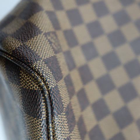 Pre-Owned #BPALAN06161 Louis Vuitton Damier Ebene Neverfull MM Tote Bag N51105