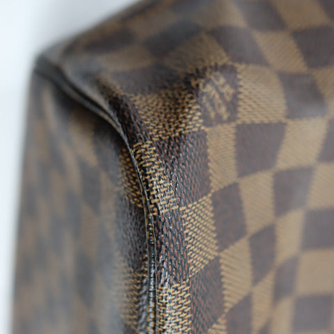 Pre-Owned #BPALAN06161 Louis Vuitton Damier Ebene Neverfull MM Tote Bag N51105