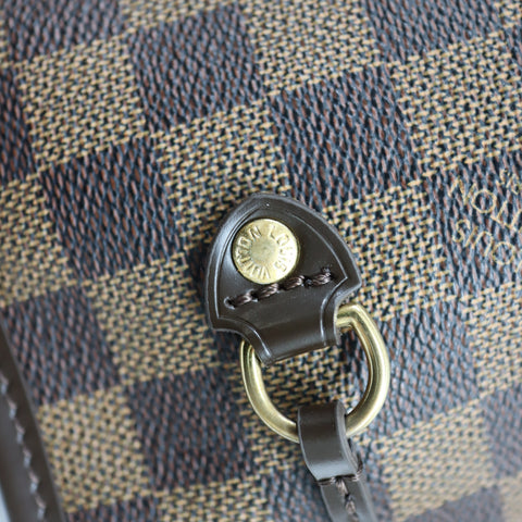 Pre-Owned #BPALAN06161 Louis Vuitton Damier Ebene Neverfull MM Tote Bag N51105