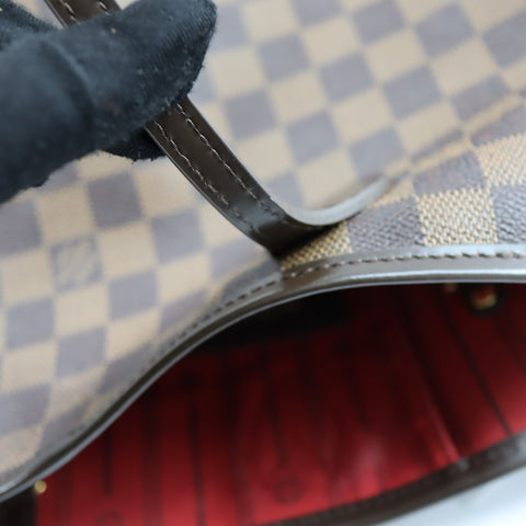 Pre-Owned #BPALAN06161 Louis Vuitton Damier Ebene Neverfull MM Tote Bag N51105
