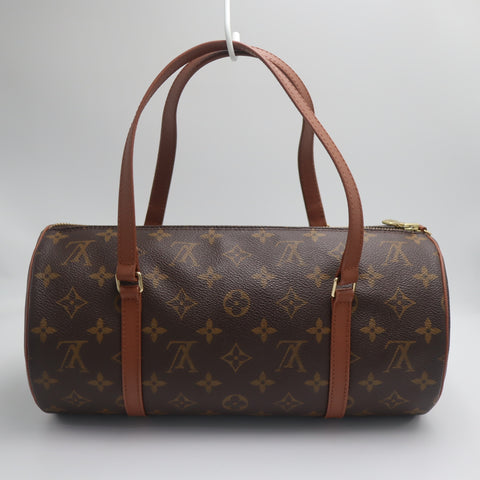 Pre-Owned #71350 Louis Vuitton Monogram Papillon 30 Hand Bag with pouch Brown M51385