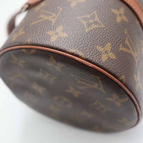 Pre-Owned #71350 Louis Vuitton Monogram Papillon 30 Hand Bag with pouch Brown M51385