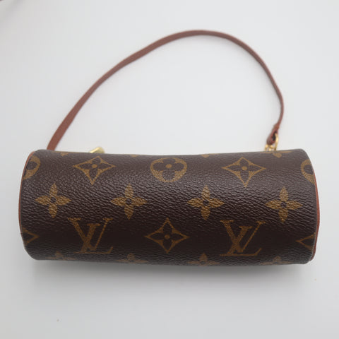 Pre-Owned #71350 Louis Vuitton Monogram Papillon 30 Hand Bag with pouch Brown M51385