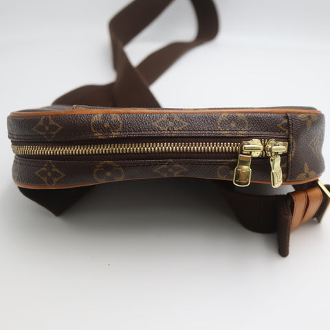 Pre-Owned #71372 Louis Vuitton Monogram Pochette Gange Waist Shoulder Crossbody Bag Brown M51870