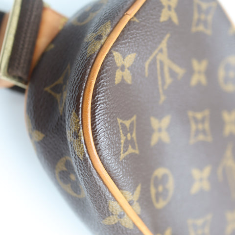 Pre-Owned #71372 Louis Vuitton Monogram Pochette Gange Waist Shoulder Crossbody Bag Brown M51870