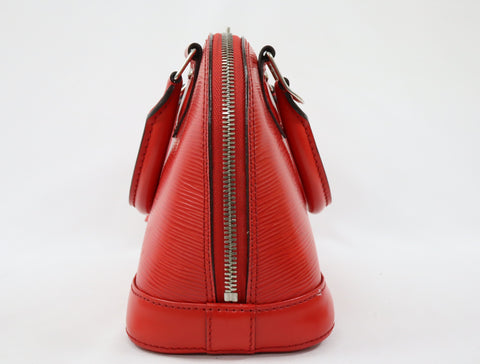Pre-Owned #R12044 Louis Vuitton Epi Alma BB Red 2way Crossbody HandBag M41160