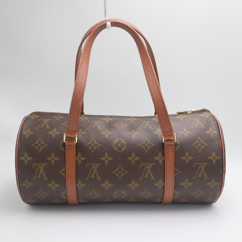 Pre-Owned #71326 Louis Vuitton Monogram Papillon 30 Hand Bag with pouch Brown M51385