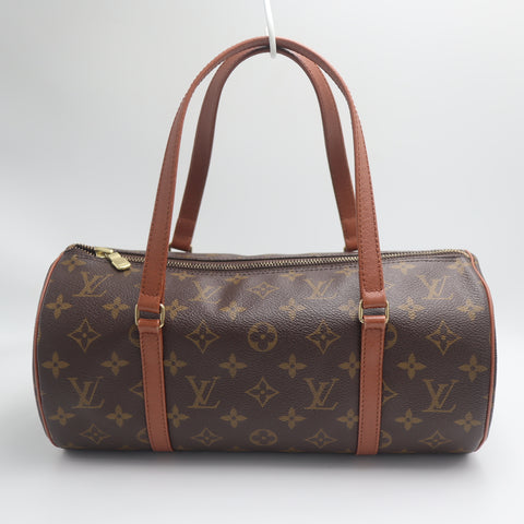 Pre-Owned #71326 Louis Vuitton Monogram Papillon 30 Hand Bag with pouch Brown M51385