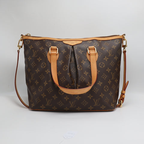 Pre-Owned #2173 Louis Vuitton  Monogram Palermo PM 2way Tote Shoulder Handbag Brown M40145