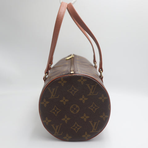 Pre-Owned #71326 Louis Vuitton Monogram Papillon 30 Hand Bag with pouch Brown M51385