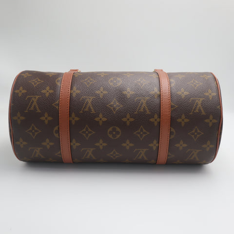 Pre-Owned #71326 Louis Vuitton Monogram Papillon 30 Hand Bag with pouch Brown M51385