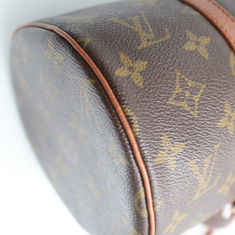 Pre-Owned #71326 Louis Vuitton Monogram Papillon 30 Hand Bag with pouch Brown M51385