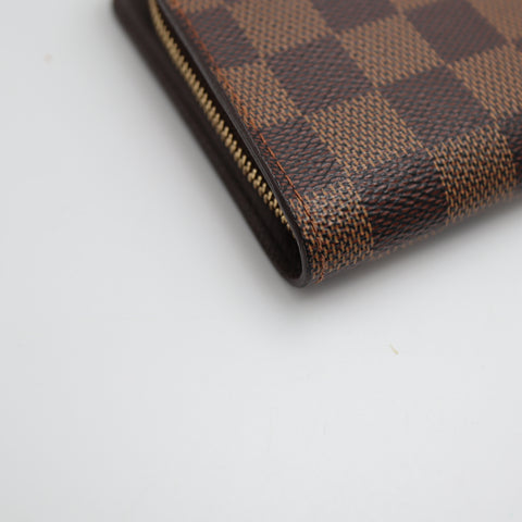 Pre-Owned #1856 Louis Vuitton Damier Porte Monnaie zip long wallet N61728