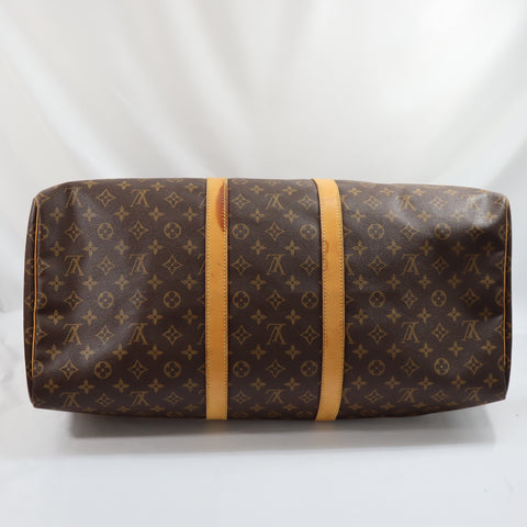 Pre-Owned #72399 Louis Vuitton Monogram Keepall 55 Travel Bag Brown M41424