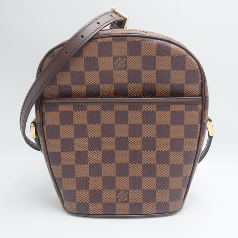 Pre-Owned #71433 Louis Vuitton Damier Ebene Ipanema PM Crossbody Shoulder Bag  Brown N51294