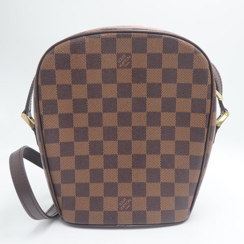 Pre-Owned #71433 Louis Vuitton Damier Ebene Ipanema PM Crossbody Shoulder Bag  Brown N51294