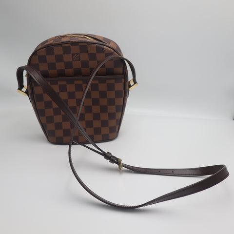 Pre-Owned #71433 Louis Vuitton Damier Ebene Ipanema PM Crossbody Shoulder Bag  Brown N51294