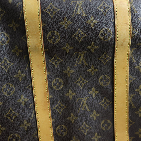 Pre-Owned #72399 Louis Vuitton Monogram Keepall 55 Travel Bag Brown M41424