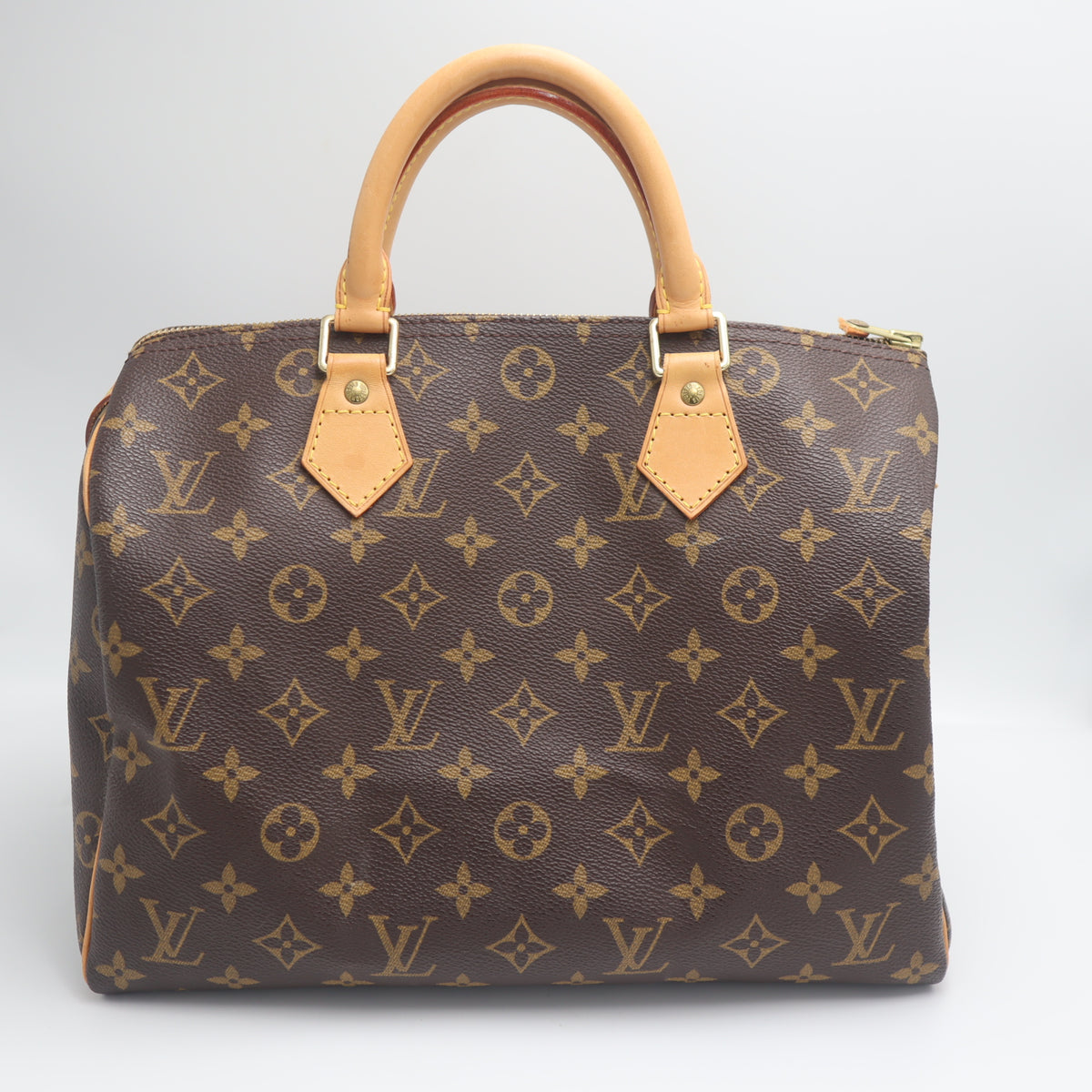 Pre-Owned #1624 Louis Vuitton Monogram Speedy30 Handbag Brown M41526