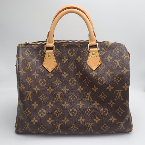 Pre-Owned #1624 Louis Vuitton Monogram Speedy30 Handbag Brown M41526