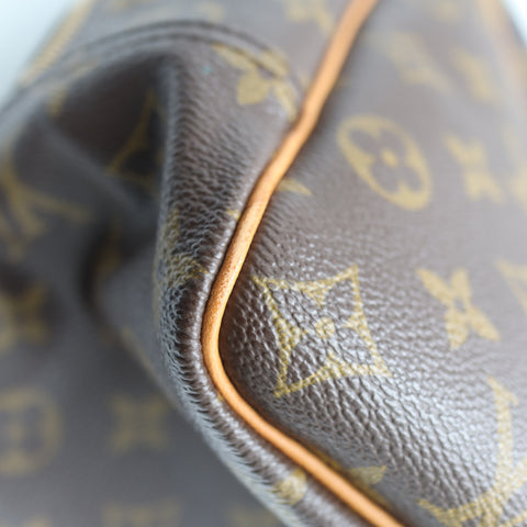 Pre-Owned #71333 Louis Vuitton Monogram Deauville Handbag Brown M47270