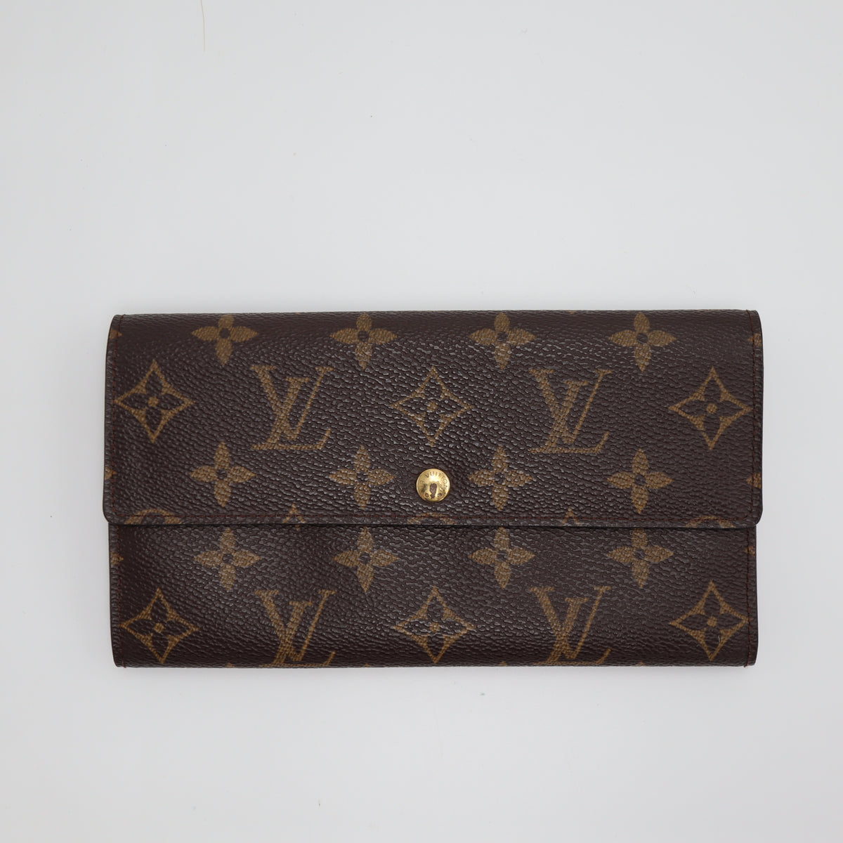 Pre-Owned #2199 Louis Vuitton Monogram  Pochette Portomone Credit Bifold Wallet M61725