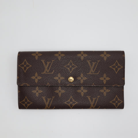 Pre-Owned #2199 Louis Vuitton Monogram  Pochette Portomone Credit Bifold Wallet M61725