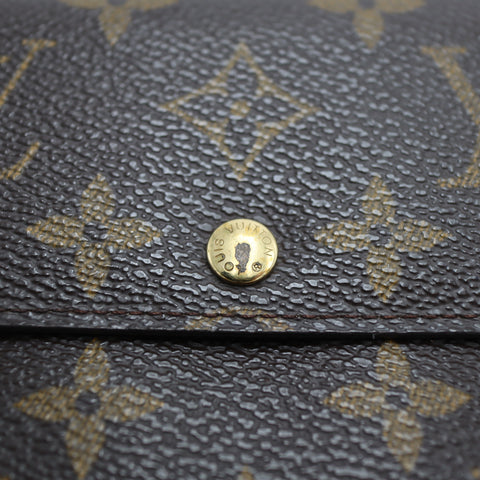 Pre-Owned #2199 Louis Vuitton Monogram  Pochette Portomone Credit Bifold Wallet M61725