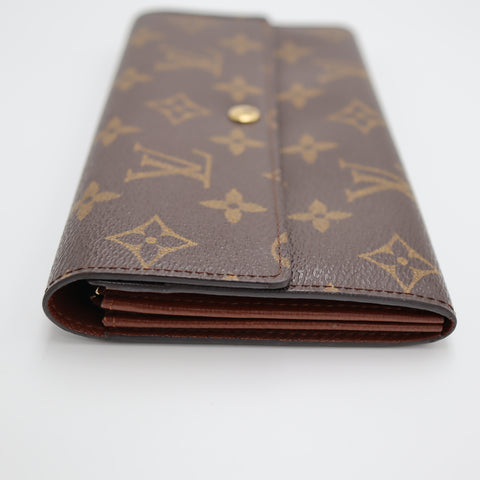 Pre-Owned #2199 Louis Vuitton Monogram  Pochette Portomone Credit Bifold Wallet M61725