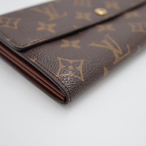 Pre-Owned #2199 Louis Vuitton Monogram  Pochette Portomone Credit Bifold Wallet M61725