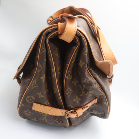 Pre-Owned #71378 Louis Vuitton Monogram Saumur 35 Crossbody Shoulder Bag Brown M42254