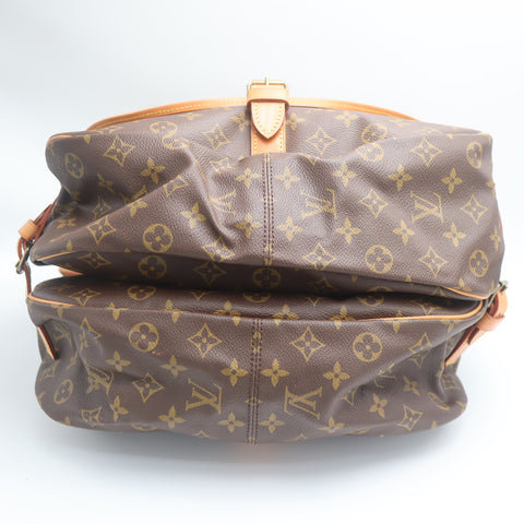 Pre-Owned #71378 Louis Vuitton Monogram Saumur 35 Crossbody Shoulder Bag Brown M42254