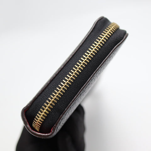 Pre-Owned #1659 Louis Vuitton Taurillon Portefeuille comet Long Wallet Leather Black M63102