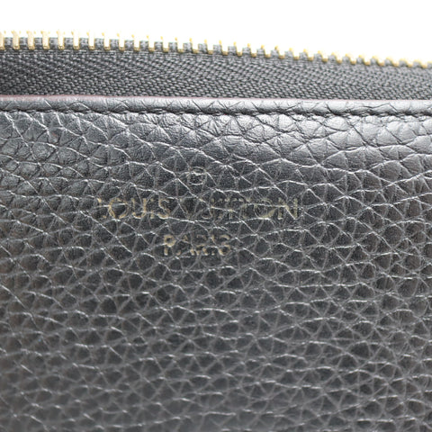 Pre-Owned #1659 Louis Vuitton Taurillon Portefeuille comet Long Wallet Leather Black M63102