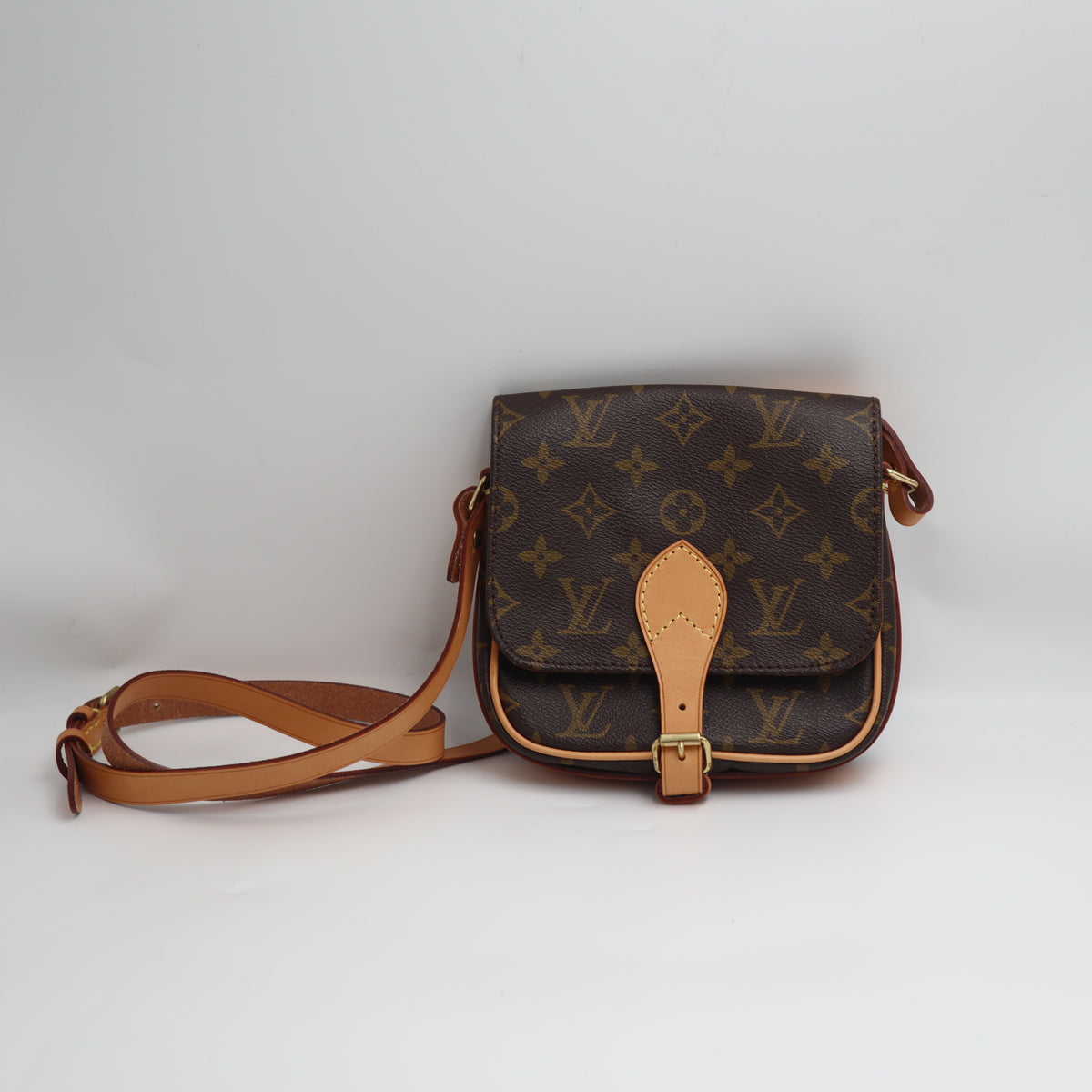 Pre-Owned #BP71740 LOUIS VUITTON Monogram Cartouchiere PM Shoulder Bag M51254