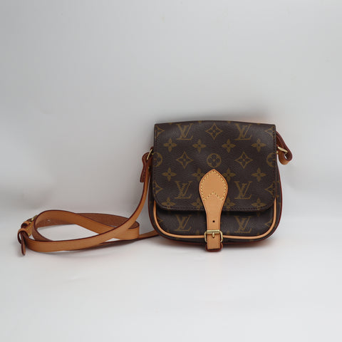 Pre-Owned #BP71740 LOUIS VUITTON Monogram Cartouchiere PM Shoulder Bag M51254