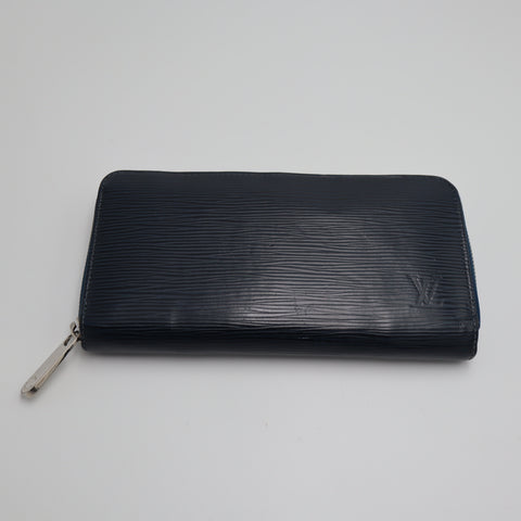 Pre-Owned #2181 Louis Vuitton Epi Zippy Wallet Leather Navy Blue 61873