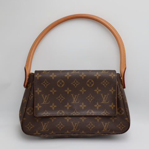 Pre-Owned #2132 Louis Vuitton Monogram Mini Looping Shoulder Bag Hand Bag M51147