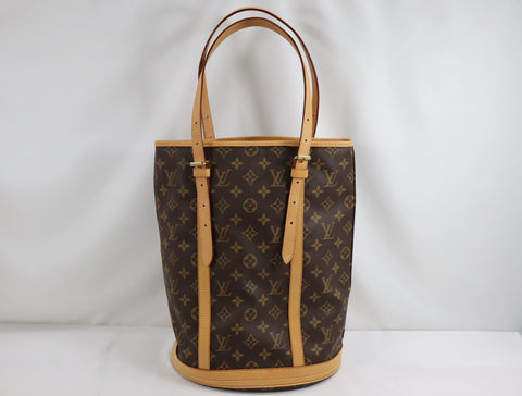 Pre-Owned #BP2144 Louis Vuitton Monogram Bucket GM Shoulder Bag M42236