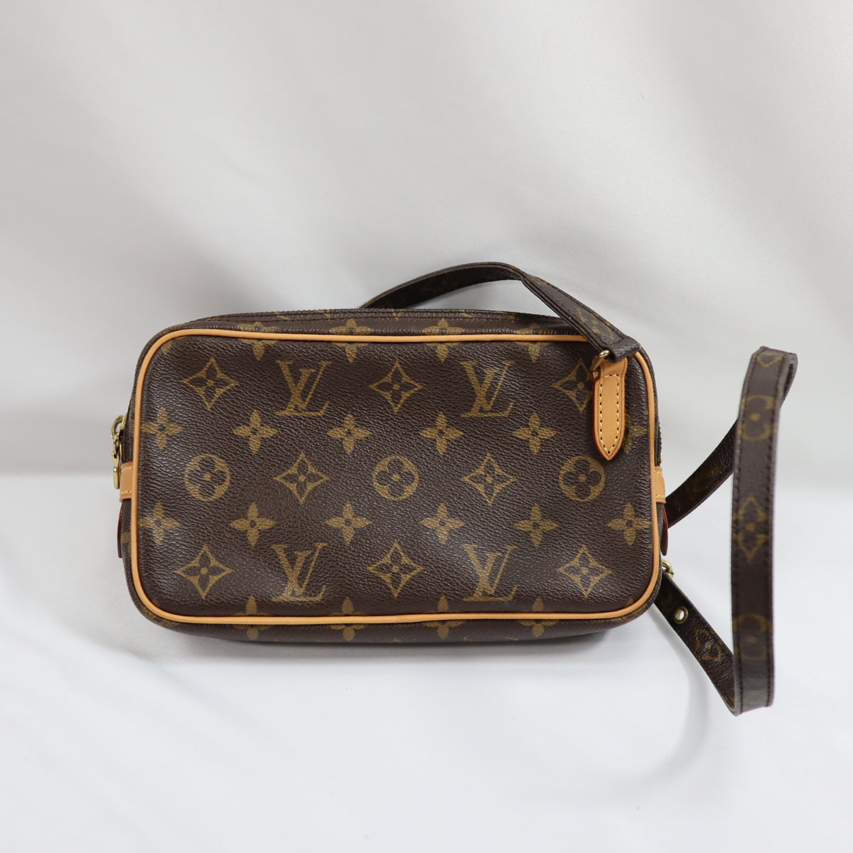 Pre-Owned #BP61797 Louis Vuitton Monogram Pochette Marly Bandouliere Crossbody Bag M51828