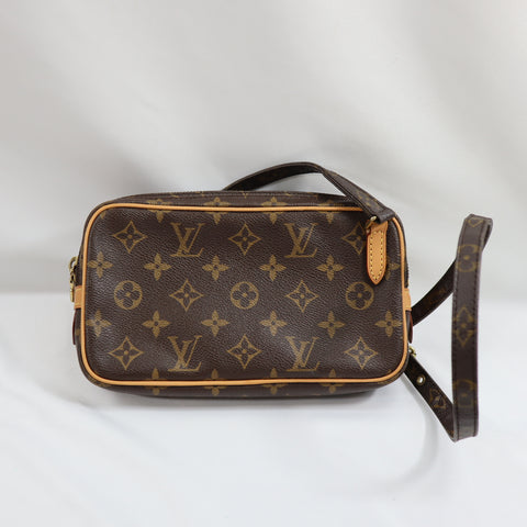 Pre-Owned #BP61797 Louis Vuitton Monogram Pochette Marly Bandouliere Crossbody Bag M51828